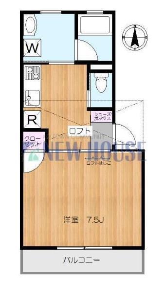OM・HOUSE(1K/2階)の間取り写真