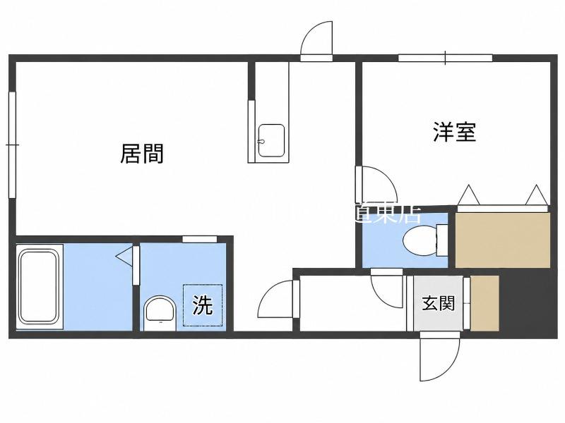 ノースポイント元町(1LDK/3階)の間取り写真