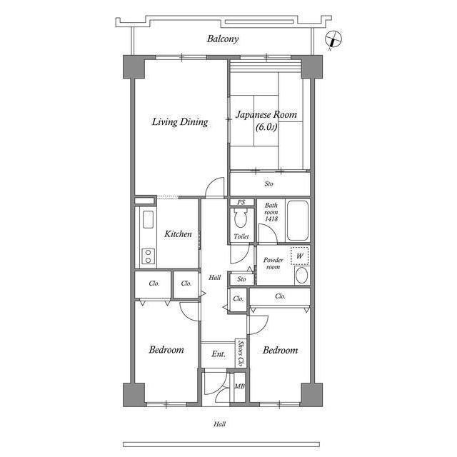 CASSIA習志野(3LDK/2階)の間取り写真