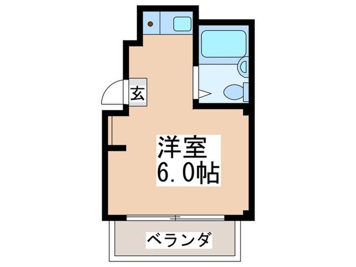 セルヴィス小若江(ワンルーム/3階)の間取り写真