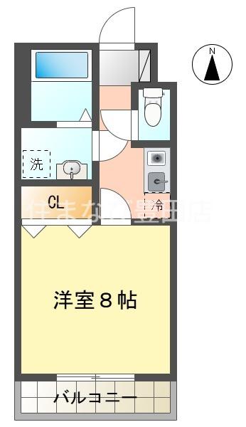 ドエル白土(1K/3階)の間取り写真
