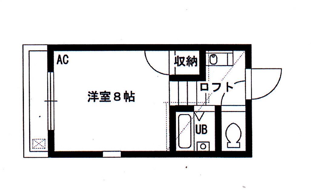ハイツT&T(ワンルーム/2階)の間取り写真