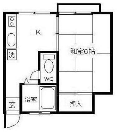 コーポ池田(1DK/2階)の間取り写真