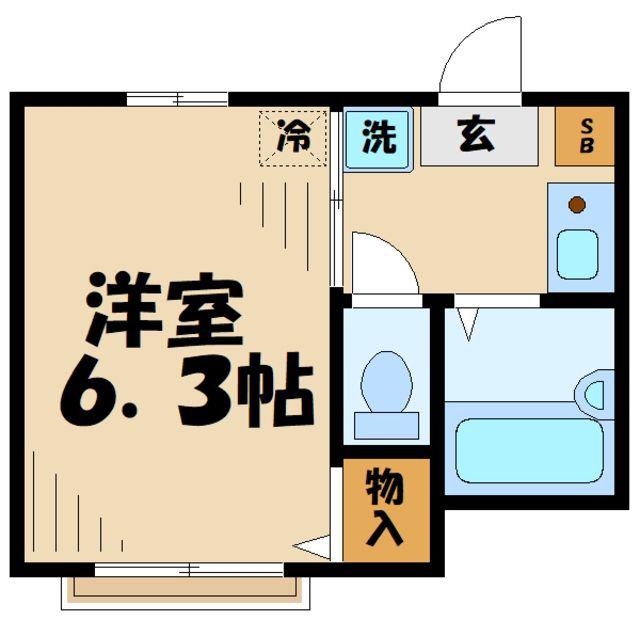 ルピナスコート(1K/2階)の間取り写真