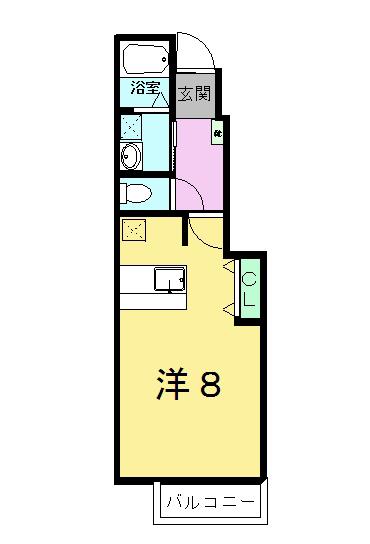 スプリング菊池A(1K/1階)の間取り写真