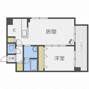 グランヴィル(1LDK/6階)の間取り写真