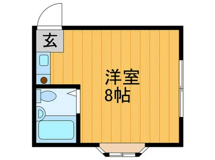 栄町マンション(ワンルーム/2階)の間取り写真