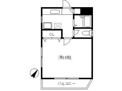 グレイス茅ヶ崎(1K/2階)の間取り写真