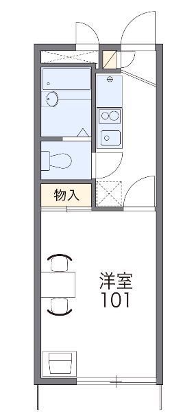 リブイン邦(1K/1階)の間取り写真
