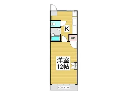 エスポワール三愛(1K/2階)の間取り写真