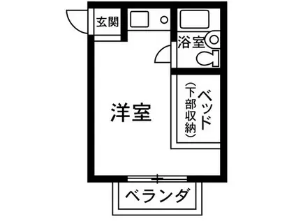 リバーサイドテラ パートI(ワンルーム/2階)の間取り写真