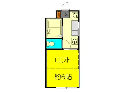 カーサよしき(1K/2階)の間取り写真