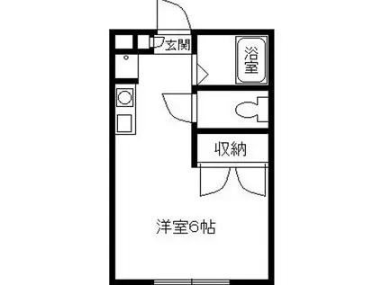エステートピア香呂II(ワンルーム/1階)の間取り写真