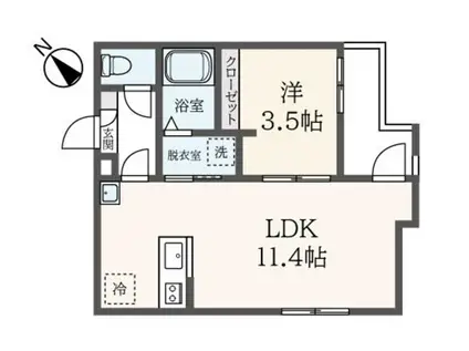 磯子区馬場町6番 計画(1LDK/1階)の間取り写真