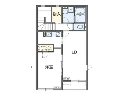 レオネクスト輝(1LDK/1階)の間取り写真