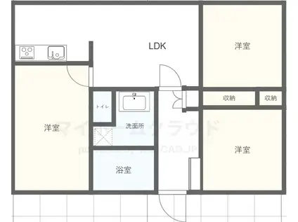 カーサ・エストレーラ(3LDK/4階)の間取り写真