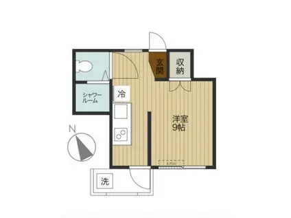 東武東上線 下板橋駅 徒歩7分 2階建 築39年(ワンルーム/2階)の間取り写真