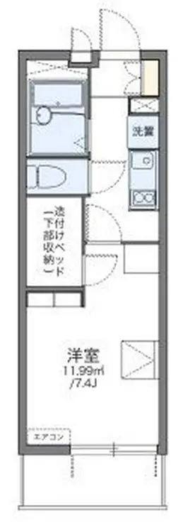 レオパレスコージーコートKI 1階階 間取り