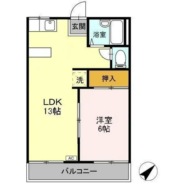 東宮前ハイツ 2階階 間取り