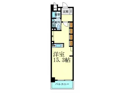 キャッスルコート西新町(ワンルーム/8階)の間取り写真