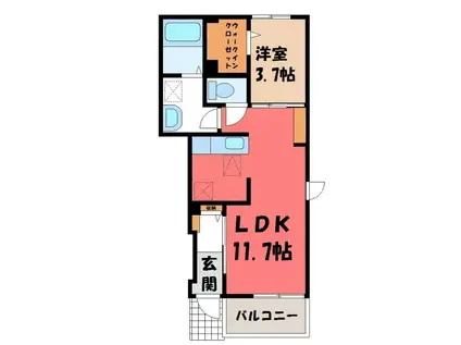 パーク レジデンス(1LDK/1階)の間取り写真