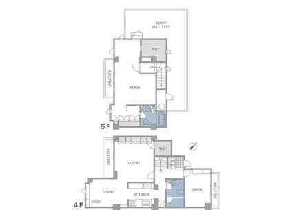 メゾン・ドルチェ(2LDK/4階)の間取り写真