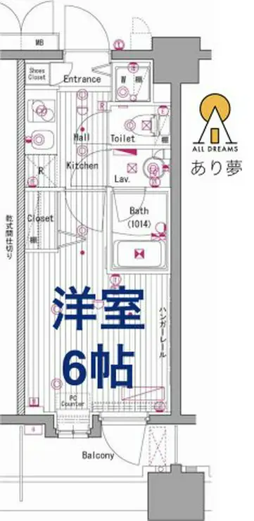 グランド・ガーラ横濱元町 5階階 間取り