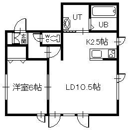 四季の花 北欧館 C棟(1LDK/2階)の間取り写真