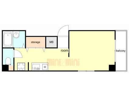 ジョイ福住(1K/3階)の間取り写真