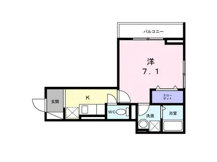 根古家村(1K/3階)の間取り写真
