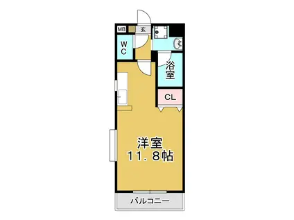 M CHATELET IZUMI CHUO(ワンルーム/3階)の間取り写真