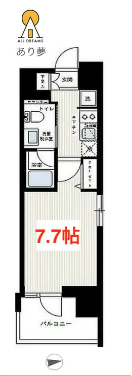 レグラス横浜吉野町 7階階 間取り