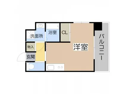 ブリリアントコートパーリオ(ワンルーム/6階)の間取り写真
