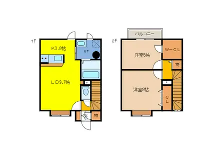 ストロベリーキャッスル(2LDK/1階)の間取り写真