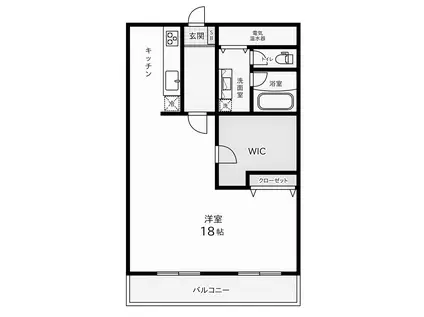 シェリーヒルズ横浜(1SK/2階)の間取り写真
