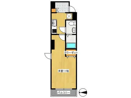 西葛西TKビル(1K/4階)の間取り写真