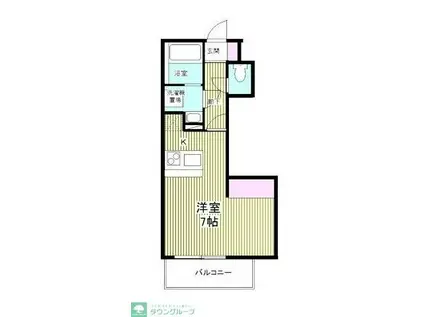 CROSS COURT NAKA-AOKI(1SK/3階)の間取り写真