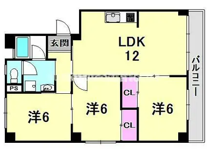 プチメゾン越水(3LDK/1階)の間取り写真