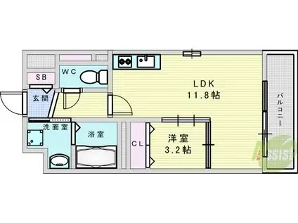 サンシティーグランデⅡ(1LDK/1階)の間取り写真