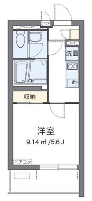 クレイノ錦(1K/3階)の間取り写真