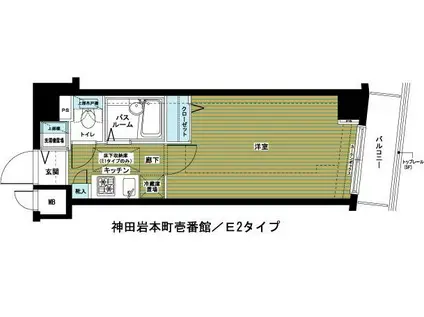 フェニックス神田岩本町壱番館(1K/5階)の間取り写真