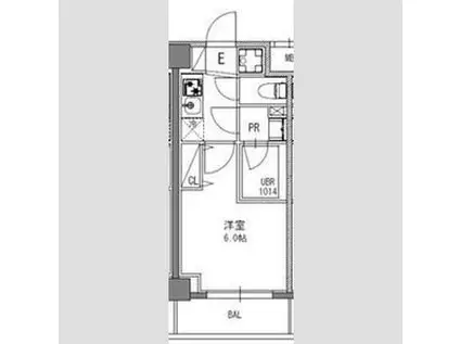 S-RESIDENCE行徳(1K/2階)の間取り写真