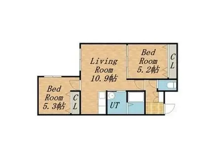 PINE RESIDENCE N32(2LDK/3階)の間取り写真