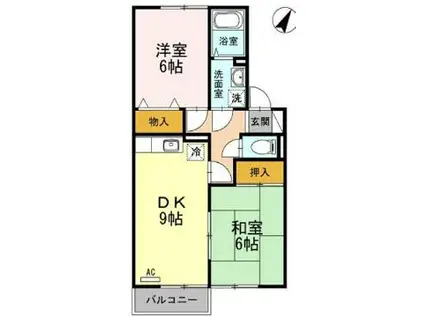 フォレスタ・エイト(2DK/2階)の間取り写真