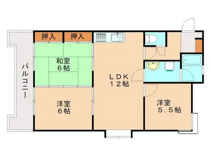 リバーコーポラスOND(3LDK/3階)の間取り写真