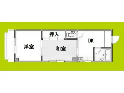 ロイヤル今川(2DK/1階)の間取り写真