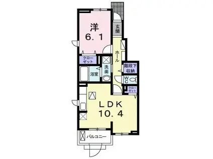 テラ フィオーレI(1LDK/1階)の間取り写真