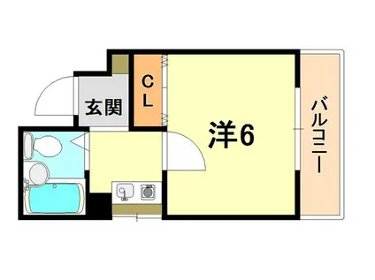 BIG1神戸(1K/1階)の間取り写真