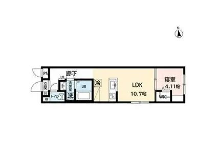 AMIRL PREMIER IMAIKEアミ(1LDK/5階)の間取り写真