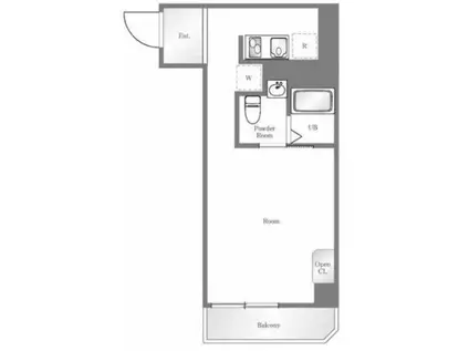アチーブ(1LDK/1階)の間取り写真